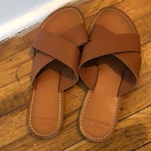 Abercrombie & Fitch brown sandals never worn!